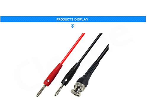 Image of Coaxial Cable BNC Male to Dual Banana Plug Test Lead for Oscilloscope 1.2M /47.2in