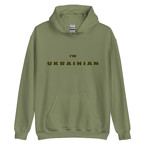 Sweat I'm Ukrainian Khaki : Hoodie Unisexe aux Finitions Premium