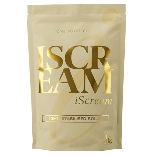 Image of One More Cast IScream Stabilised Boilies - High-Attract Carp Bait with Tiger Nut, Peanut & Milk Proteins -No Freezer Needed - High Grade Bait for Carp Fishing - 1kg & 5kg - 10mm, 14mm, 18mm