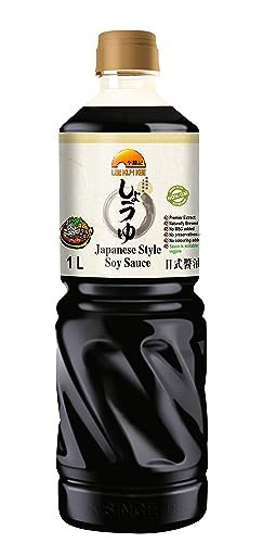Lee Kum Kee Japanese Style Premium Soy Sauce 1L | Naturally Brewed Vegan-Friendly & No Added MSG Smooth Umami-Rich Flavor for Everyday Cooking | Halal Ingredients
