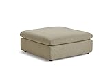  Belhome Pouf en Tissu Beige pour canapé modulable - Milo -