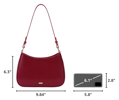 Image of Shoulder Bags for Women Y2K Purse Trendy Cherry Hobo Handbags Vegan Leather Clutch Saddle Bag with 2 Removable Strap