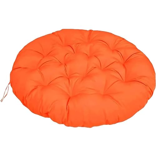 ROUYA Cojín For Mecedora - Redondo - Grueso - Cómodo Y Suave - For Silla Colgante, Asiento De Patio(Orange,60x60cm)