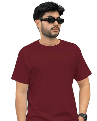 Image of DRIP Men's Solid Cotton Round Neck Half Sleeve T-Shirt