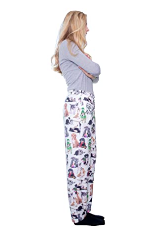 Brief Insanity Life Is Better With A Dog Casual Loungewear Pajama Pants - Comfy, Wide Leg, Durable Homewear Dog Pants - Men/Women Sleepwear Bottoms (Medium) Multicolored #TOP4