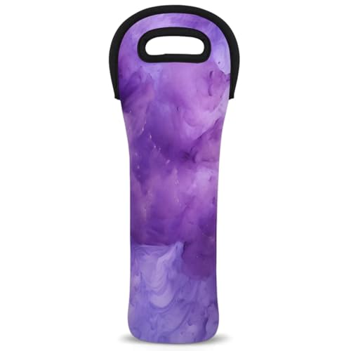 Neoprene Wine Tote Carrier Bag for Wine,Water, Champagne, Beer, Baby Bottles 15.6 x 5.1 Inches, Protective Wine Bag,Abstract Art
