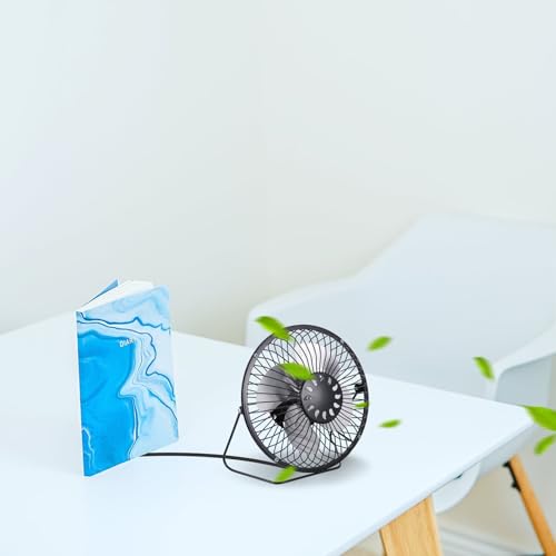 Ventilador pequeño de escritorio USB silencioso con base estable 5
