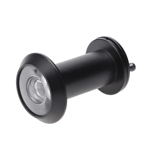 Mirilla para puerta 2 piezas 200 grados con tapa, lente de vidrio de seguridad 16mm para herramientas y herrajes de muebles miniatura 5
