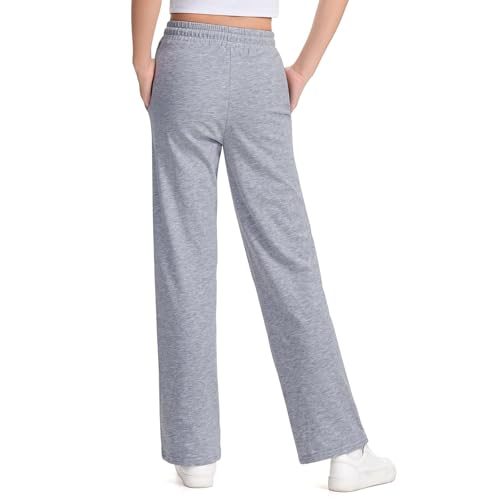 Girls Sweatpants Joggers Baggy Y2k Cute Trendy Casual Comfort Straight Wide Leg Sweat Pants for Teen Girl 4-14 Y3