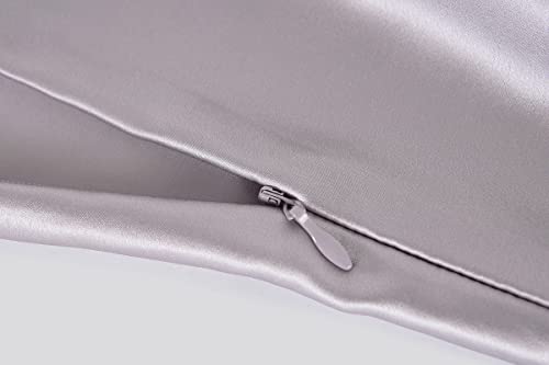 townssilk Federa su entrambi i lati 100% pura seta di gelso da 19 mm per la salute dei capelli e della pelle, federa per cuscino di dimensioni 60x60cm con cerniera nascosta Lilacpurple