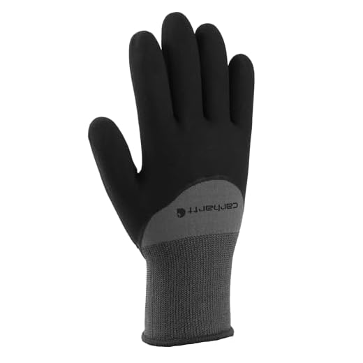 Carhartt Men's Thermal Dip Glove, Grey, Medium