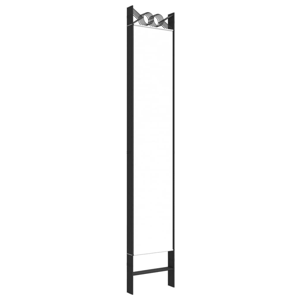 Biombo Plegable de 6 Paneles - Separador de Ambientes y Decoración de Privacidad para Patio - Enrejado Blanco de Tela y Hierro 240x220 cm