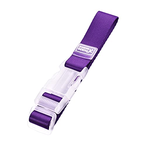 Image of uxcell Add a Bag Luggage Strap, Adjustable Suitcase Connect Belt with Buckle, Nylon Travel Packing Accessory 300x25mm, Purple