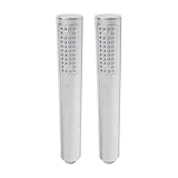 NINMORTH Für runde Handbrause für Badezimmer, wassersparende Silikondüsen, Antikalk-ABS-Körper, Chrom-Finish (1er-Pack)