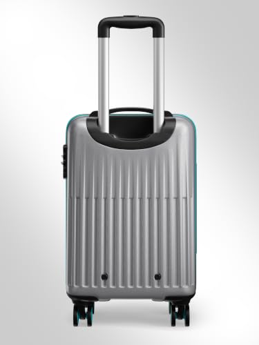 Image of Safari Cabin Astra Neo 8 Wheels 56cm Size Carry-on Trolley Bag, Hard Case Polycarbonate, 360 Degree Wheeling Luggage for Men & Women, Travel Bag, Suitcase for Travel, Silver