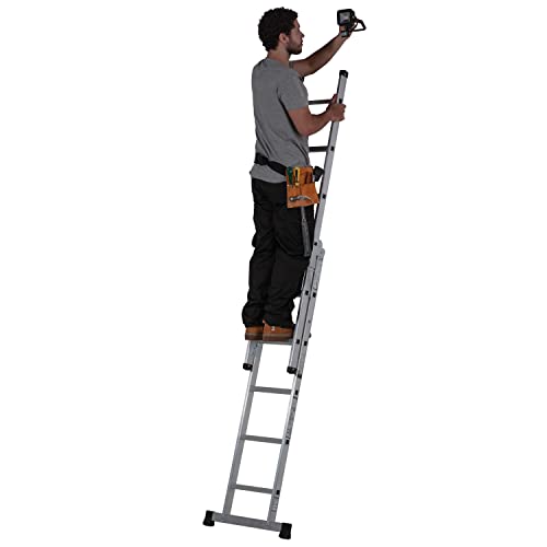 Werner 3 in 1 Aluminium Combination Ladder Multi Purpose 3 Way Ladder, Silver, 7101318 4 Werner 3 in 1 Aluminium Combination Ladder Multi Purpose 3 Way Ladder, Silver, 7101318 - Image 4