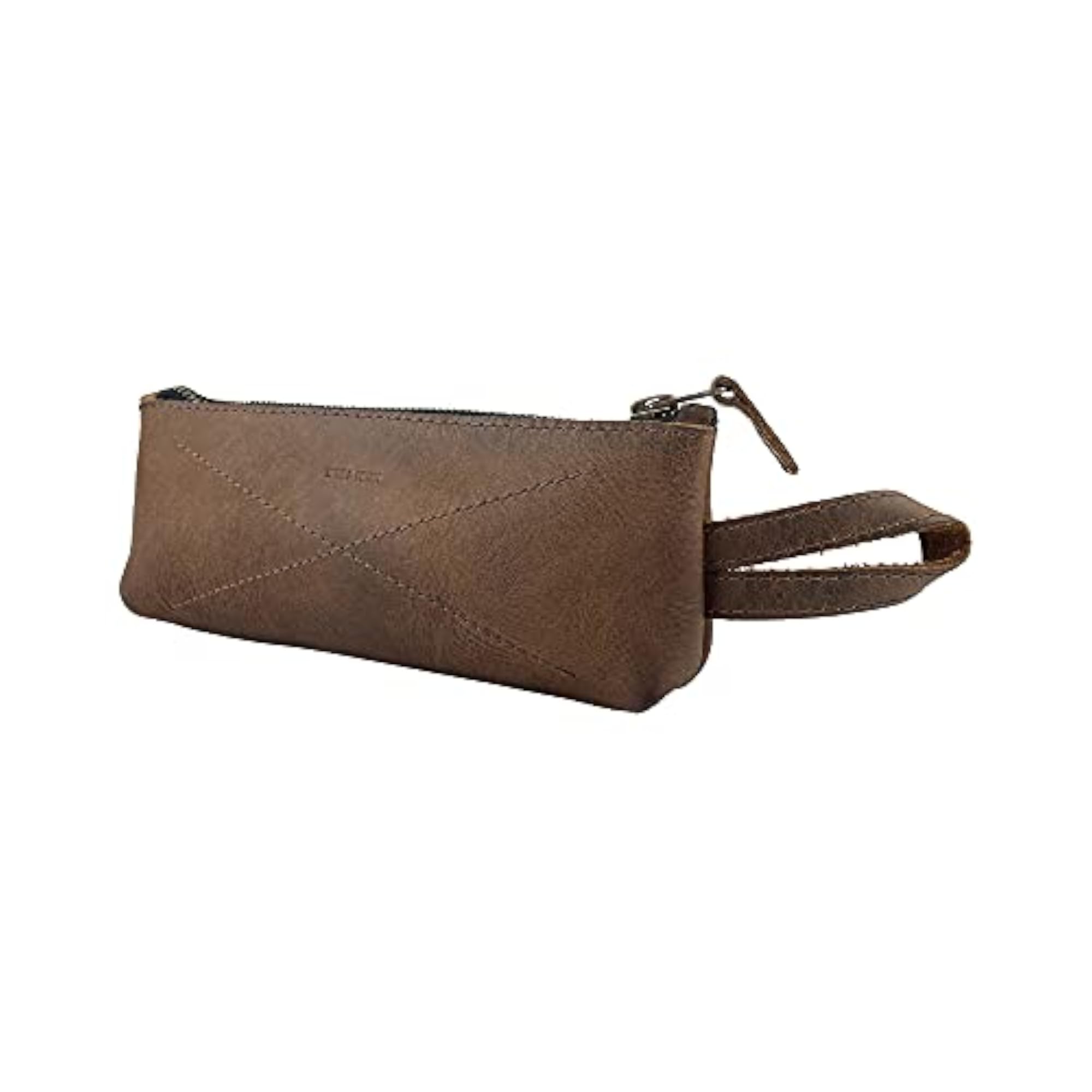 Leather Carry-On Toiletry Bag, Handmade Bourbon Brown