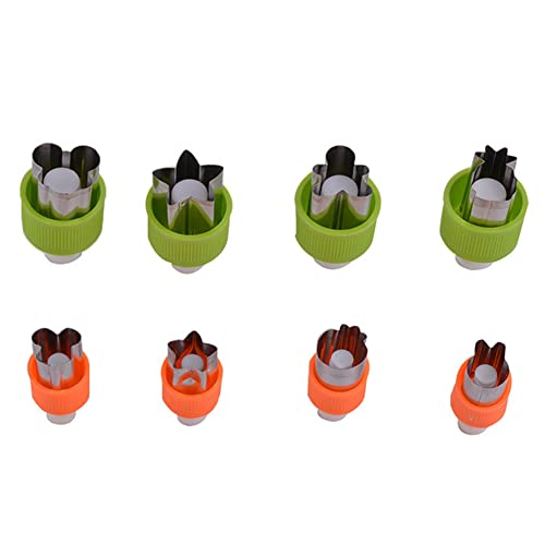 Plookyoe Cortadores de galletas de acero inoxidable, cortadores de frutas y verduras, con forma de animal, cortador de galletas + diseño de empuje y tracción