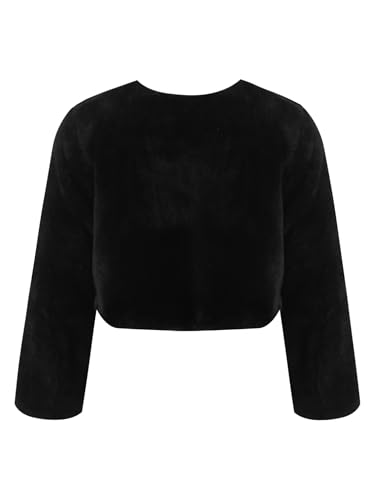 iiniim Kids Girls Faux Fur Dress Coat Flower Girl Bolero Shrug Sweater Jacket Princess Cape Winter Party Outerwear2