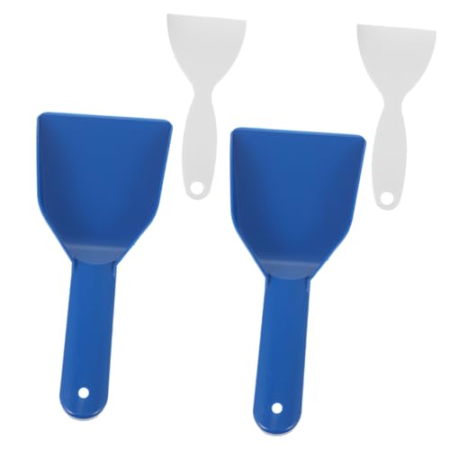 KITANDOVE 4pcs Ice Scraper Handheld Frost Shovel Ice Removing Shovel Snow Shovel for Driveway Snow Remover Snow Scoop Handheld Scraper Utility Scoop Ice Remover Pp Multifunction Blade