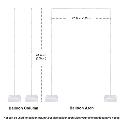 image for Pllieay 6.5 Feet Balloon Arch Stand with Base, 2 Set 78.7 Inch Balloon