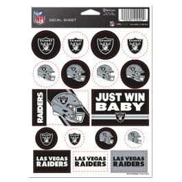 WinCraft Las Vegas Raiders Vinyl Sticker Sheet 5 x 7
