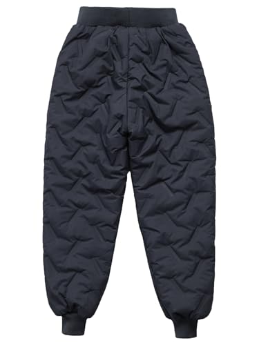 Hansber Kids Girls Boys Fleece-Lined Joggers Pants Winter Warm Thick Thermal Jogging Bottoms Lightweight Sweatpants4