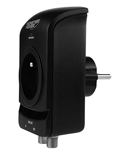 Parasurtenseur Monster Core Power 100 AV Noir avec 1 prise compacte haute performance