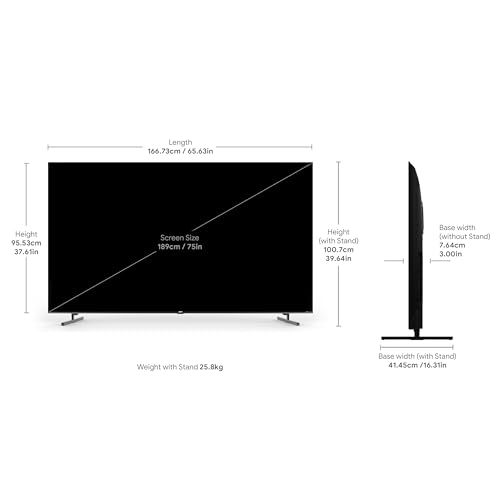 Image of acer 189 cm (75 inches) Super Series 4K Ultra HD Smart QLED Google TV AR75QDXGU2875AT (Black) 2024 Model