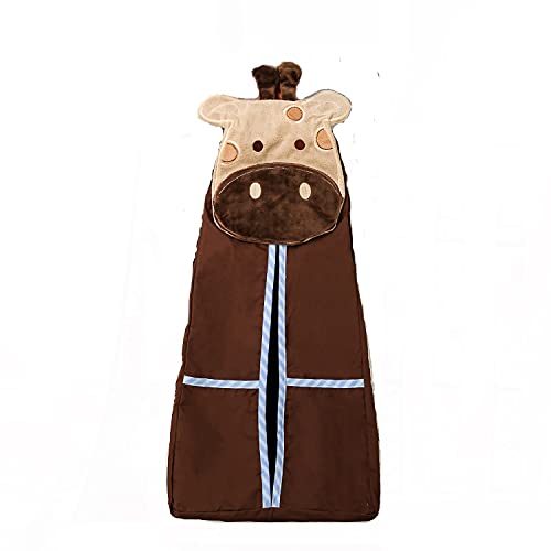 Diaper Stacker Handmade Giraffe Baby Diaper Hanging Bag with 2 Pocket for Toys 1 Piece Brown (Giraffe Head)