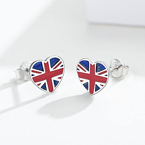 Orecchini a forma di cuore, in argento 925, con