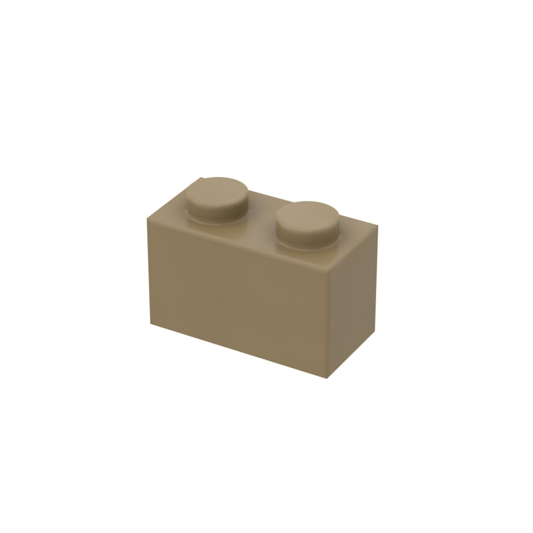 3065 bricks Brick 1x2 Without Bottom Tube 50 Pieces GDS-1545 Compatible with Lego Building Blocks Color:Dark Tan 138 โ image 1
