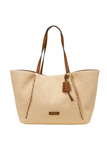 Marc O'Polo sac shopper Edda en raphia beige, design premium épuré