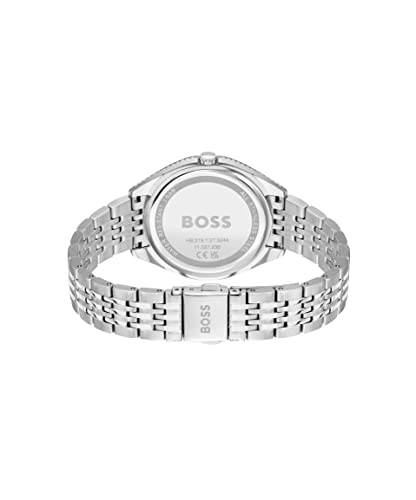 Image of Boss Saya Qtz Multifunction Silver White Round Dial Women's Watch | Stainless Steel Material | Bracelet Watch - 1502640