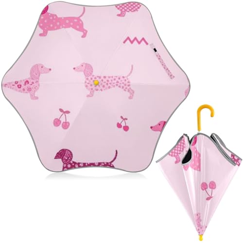 Paraguas para niños rosa bohemio ideal para el colegio y paseos al aire libre en días de lluvia