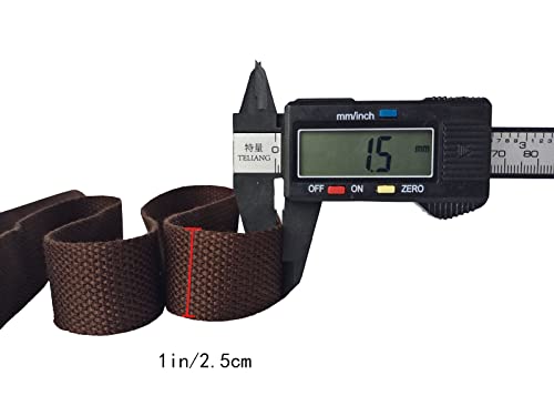 Cotton Webbing 3/4 Inch 1 Inch 1.5 Inch 6 Yards 14 Yards Mediumweight Polyester Cotton Webbing Strap for Cloth Tote Bags Leash Straps Crafts Outdoor Accessories3
