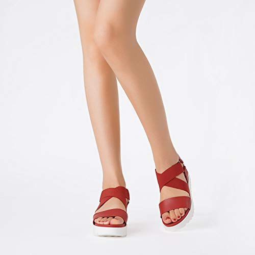 Image of DREAM PAIRS Women's Open Toe Ankle Strap Platform Wedge Sandals