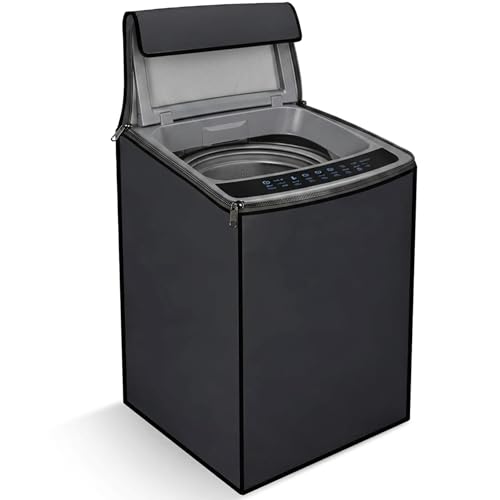 Robustt Top Load Fully Automatic Washing Machine Cover for 6 kg, 6.5 kg, 7kg & 7.5 kg (Grey) | Waterproof & Dustproof Polyester Fabric with Zipper | P