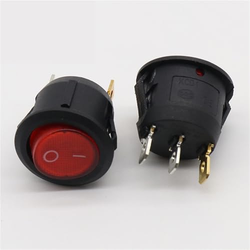 Interruptor basculante KCD3 circular de 2 posiciones con luz piloto T85 para barcos y paneles 2