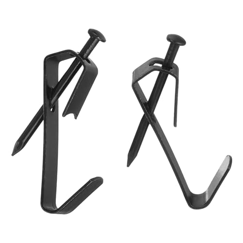 Image of uxcell 20Pcs Photo Frames Hanger Hooks, 100 Lb Frame Hooks with Nails Metal Wall Mount Album Picture Hanging Clips for Hanging, Clocks on the Wall, Black