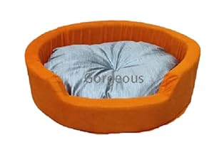 Gorgeous Reversable Golden,Grey Color Round Shape Ultra Soft Ethnic Designer Bed for Dog/Cat (Export Quality) Size-XL