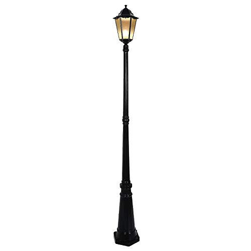 HDMY Clôture Antirouille Vintage Pilier Lumière Pelouse Réverbère Post Light Patio Patio Éclairage Extérieur Luminaire Cour Jardin Lampe E27 Villa En Aluminium Allée Colonne Lampe