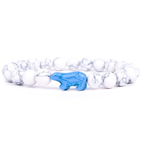 Fahlo Polar Bear Tracking Bracelet, Elastic, supports Polar Bears International, one size fits most for Men and Women