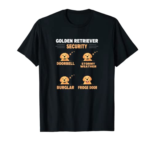 Golden Retriever Seguridad Lindo Perro Propietario Ropa Camiseta