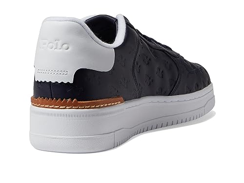 Image of Polo Ralph Lauren Mens Masters Court Logo Leather Sneaker