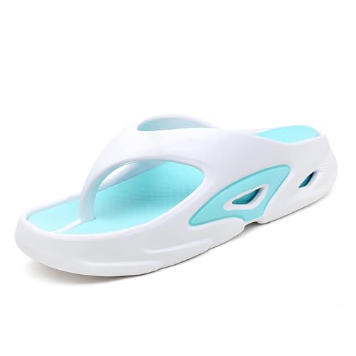Womens Flipflops with Arch Support Mens Pillow Sandals Beach Casual Orthotic Wedge Slippers Slip on Colorblock Slides2