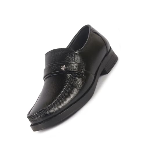 Image of FAUSTO Men Leather Formal Pull-On Shoes