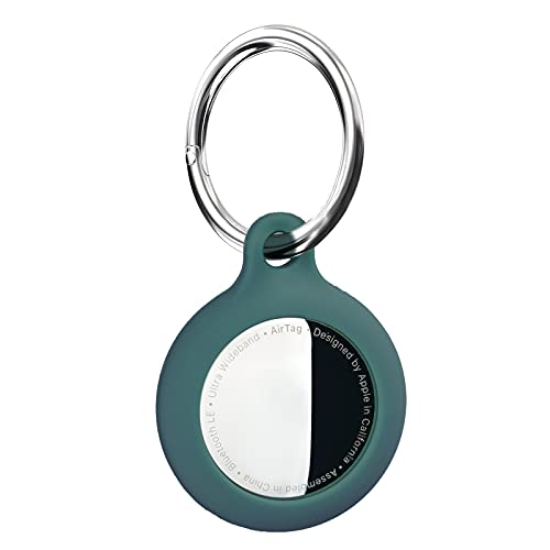 TICARVE Coque de protection anti-rayures pour AirTag avec porte-clés pour Apple AirTags 2021 (vert) Cover
