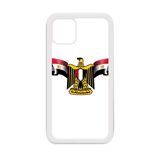 Coque iPhone 12 Pro Max Drapeau Égypte Blanc en silicone
