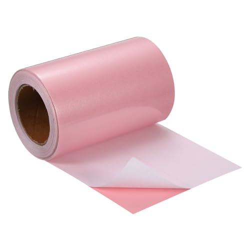 uxcell Wood Grain Tape, 4" x33 Ft Self Adhesive Wood Grain Repair Patch for Baseboards, Doors, Floor Repair, Furniture Home Decor Pearl Pink